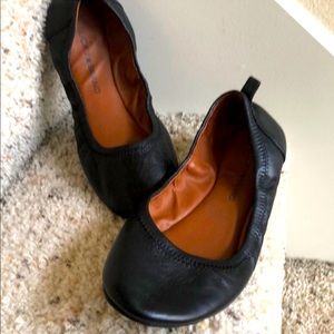 New Lucky Brand Black Leather Flats. 8.5W